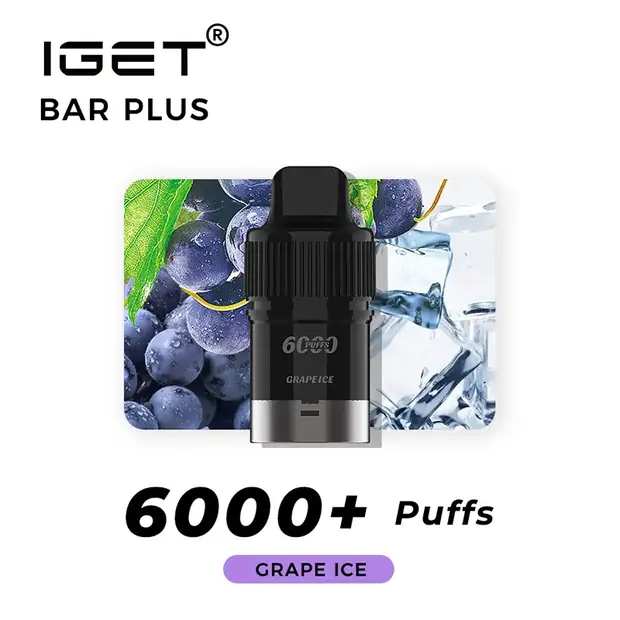 Nicotine Free IGET Bar Plus Pod 6000 Puffs disposable vape Australia