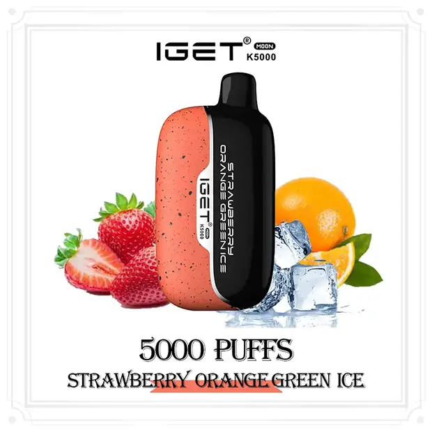 Strawberry Orange Green Ice – IGET Moon 5000 Puffs disposable vape Australia